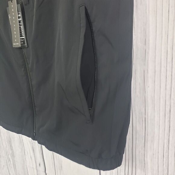 Theory Vest Men's Large Black Camo Light Puffer Reversible Turco BQ Quilted - Picture 7 of 9